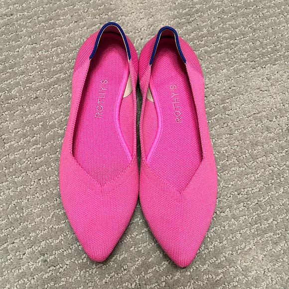 Rothy’s Dragonfruit Hot Pink The Point Flat - Picture 3 of 12